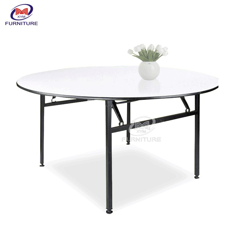 Rectangular Events Folding Legs PVC Banquet Table Modern Hotel Furniture Hotel Plywood Durable Square 6 Foot Iron Wedding 20pcs