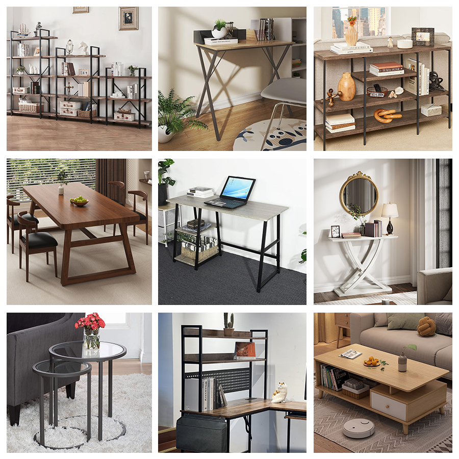 Furniture Wood Top Vintage Wooden Dining Restaurant Kitchen Table and Chair Set