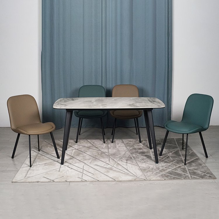 Italian Style Bright Color Rock Slab Living Room Modern Sintered Stone Ceramic Marble Dining Table White