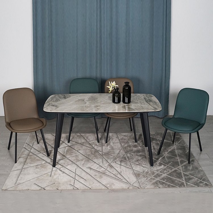 Italian Style Bright Color Rock Slab Living Room Modern Sintered Stone Ceramic Marble Dining Table White