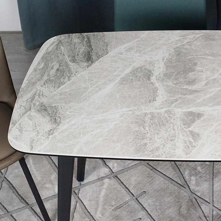 Italian Style Bright Color Rock Slab Living Room Modern Sintered Stone Ceramic Marble Dining Table White