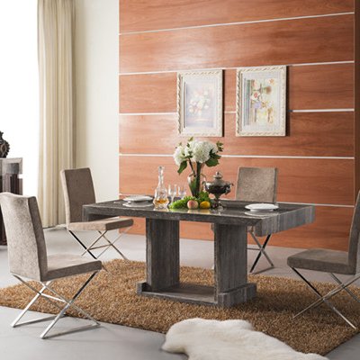 Concrete Dining Room Furniture Customized Size And Color Full Natural Marble Dining Room Table Set
