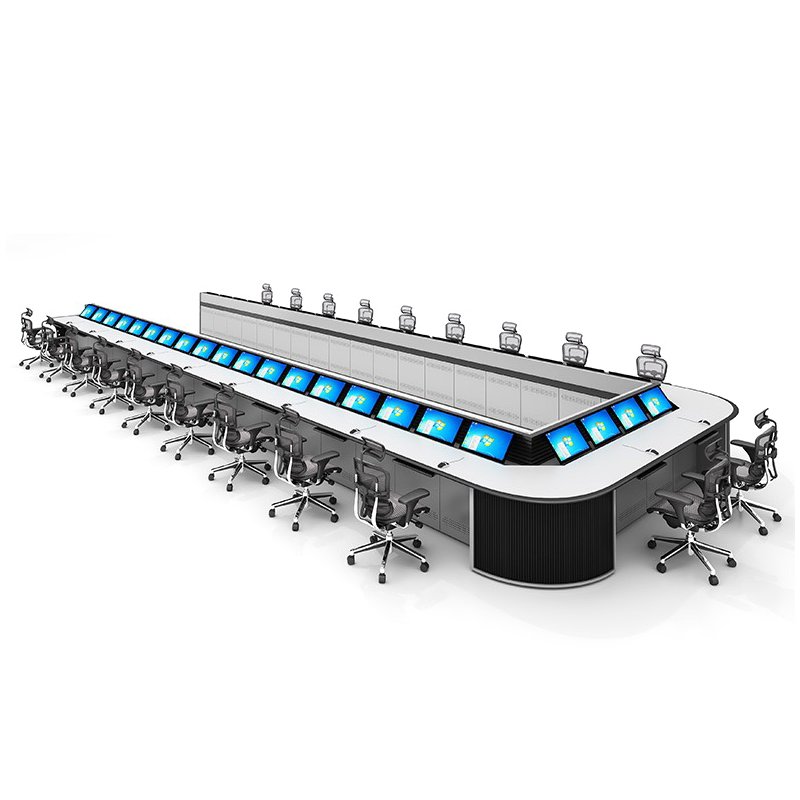 High quality customize shaped work station desk control room console combined table desk command center monitoring console