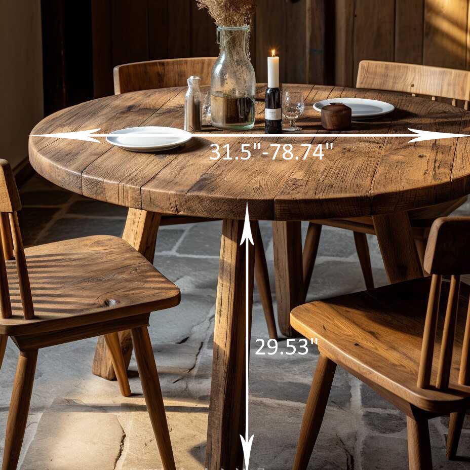 Mid-Century Modern for American Country Home Decor - Retro Round Wood Table