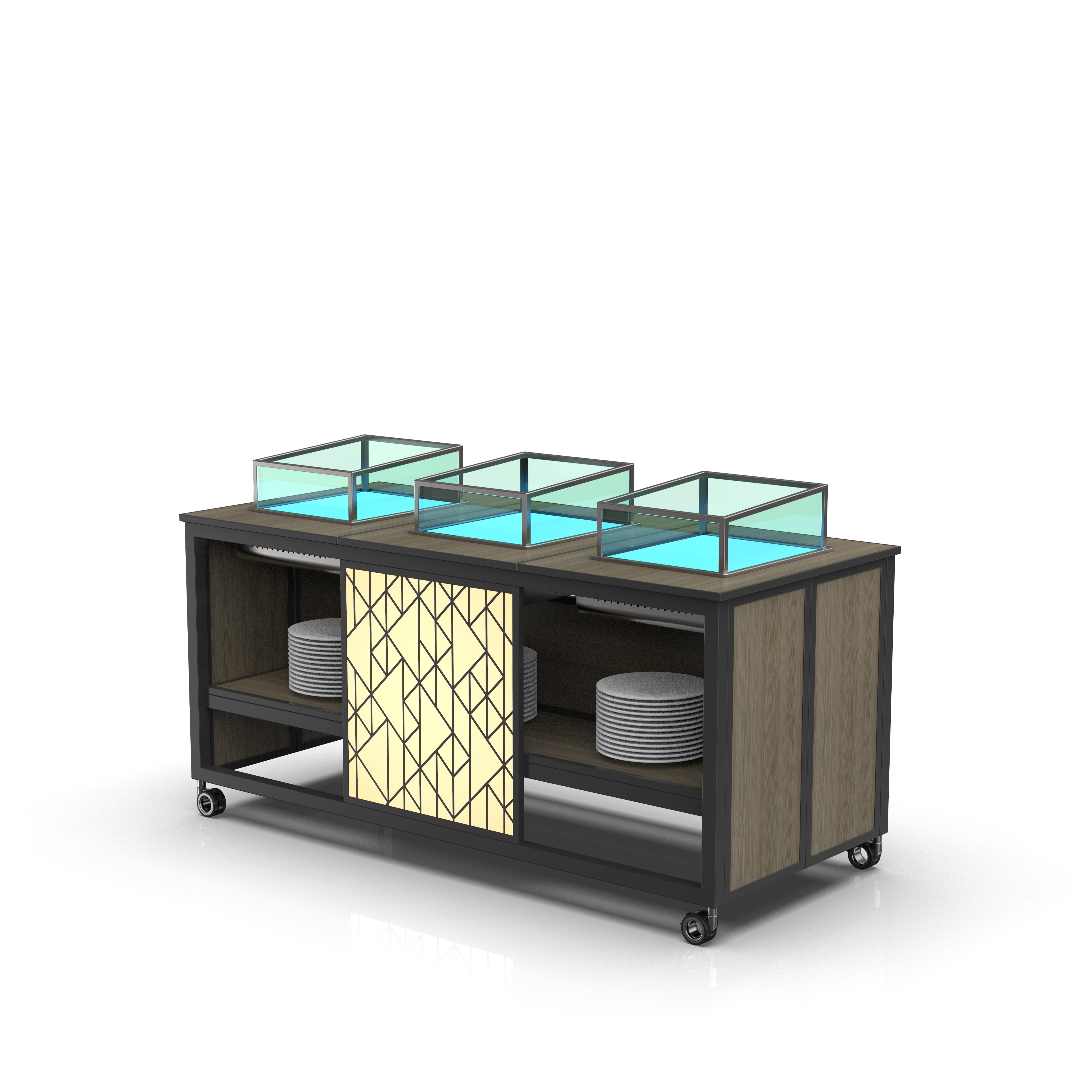 Commercial Combination Salad Buffet Bar Showcase table modern hotel sushi buffet counter equipment