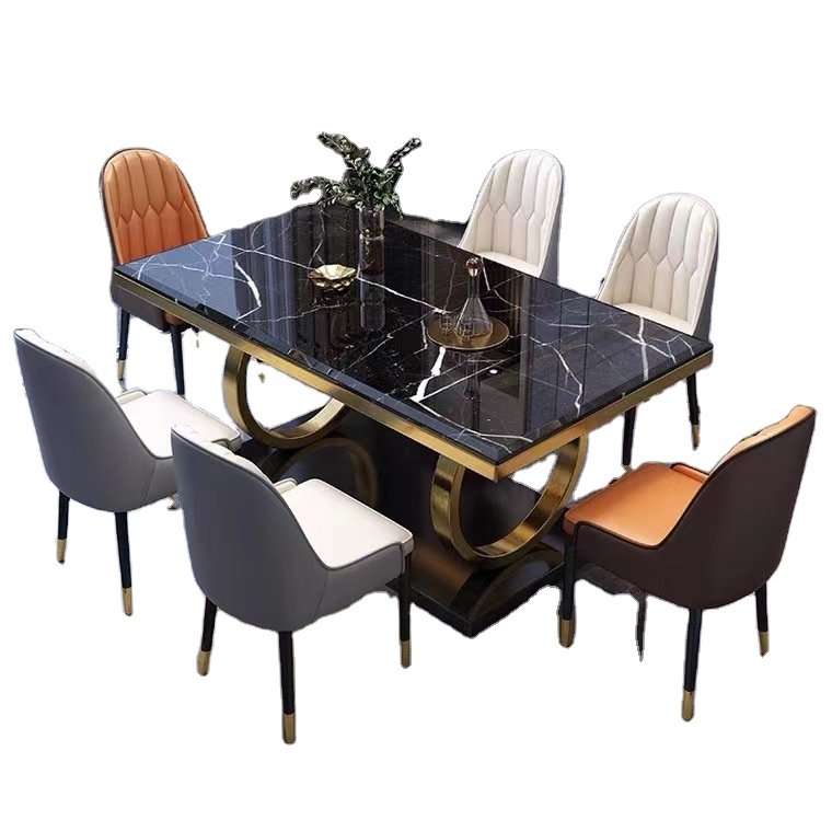 Modern nordic rectangular Dining marble Table Luxury Dining Table Living Room Mueble De Cocina Home Furniture