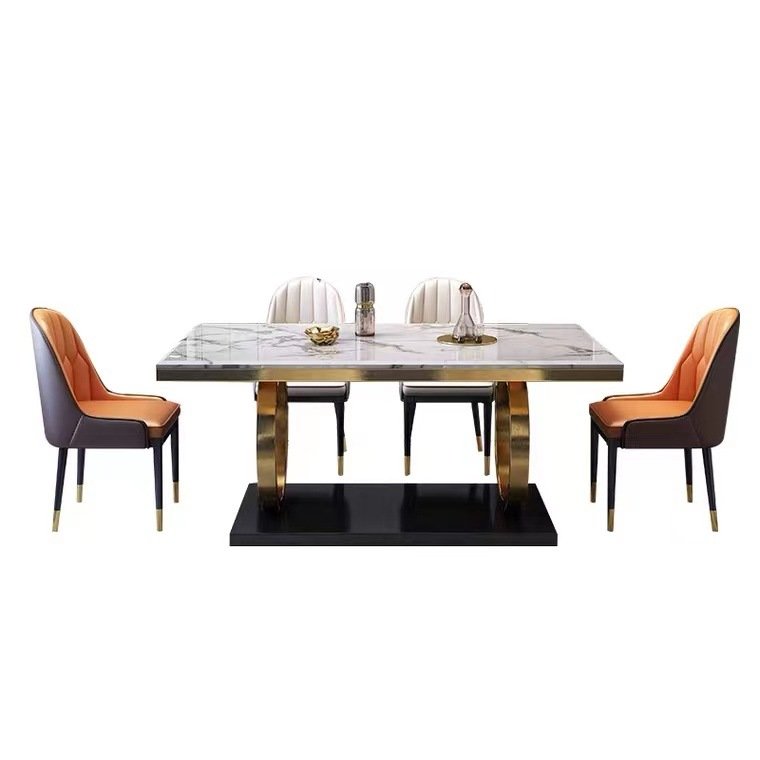 Modern nordic rectangular Dining marble Table Luxury Dining Table Living Room Mueble De Cocina Home Furniture