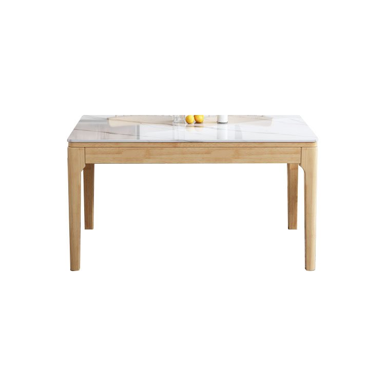 Nordic simple rectangular slate table modern hotel apartment restaurant solid wood dining table