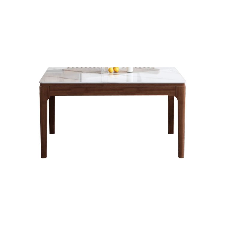 Nordic simple rectangular slate table modern hotel apartment restaurant solid wood dining table