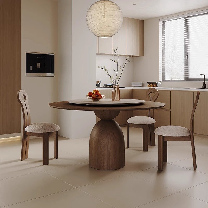minimalist design round optional size dining room furniture dining table 4 chairs for home hotel restaurant