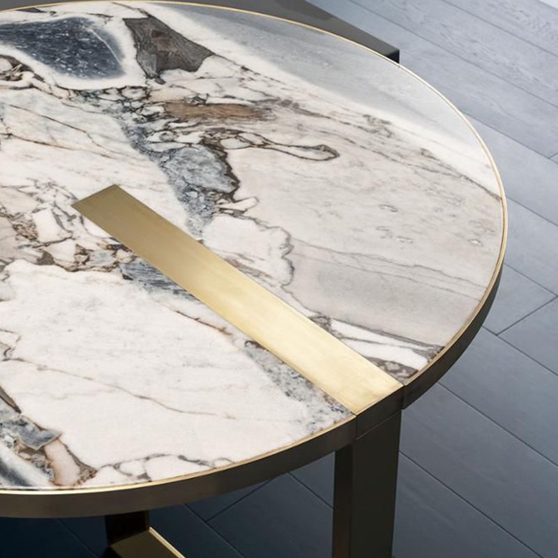 High Quality Metal Base Lacquer Tabletop Restaurant Table Custom Size Artificial Stone Top Italian Modern Luxury Dining Table