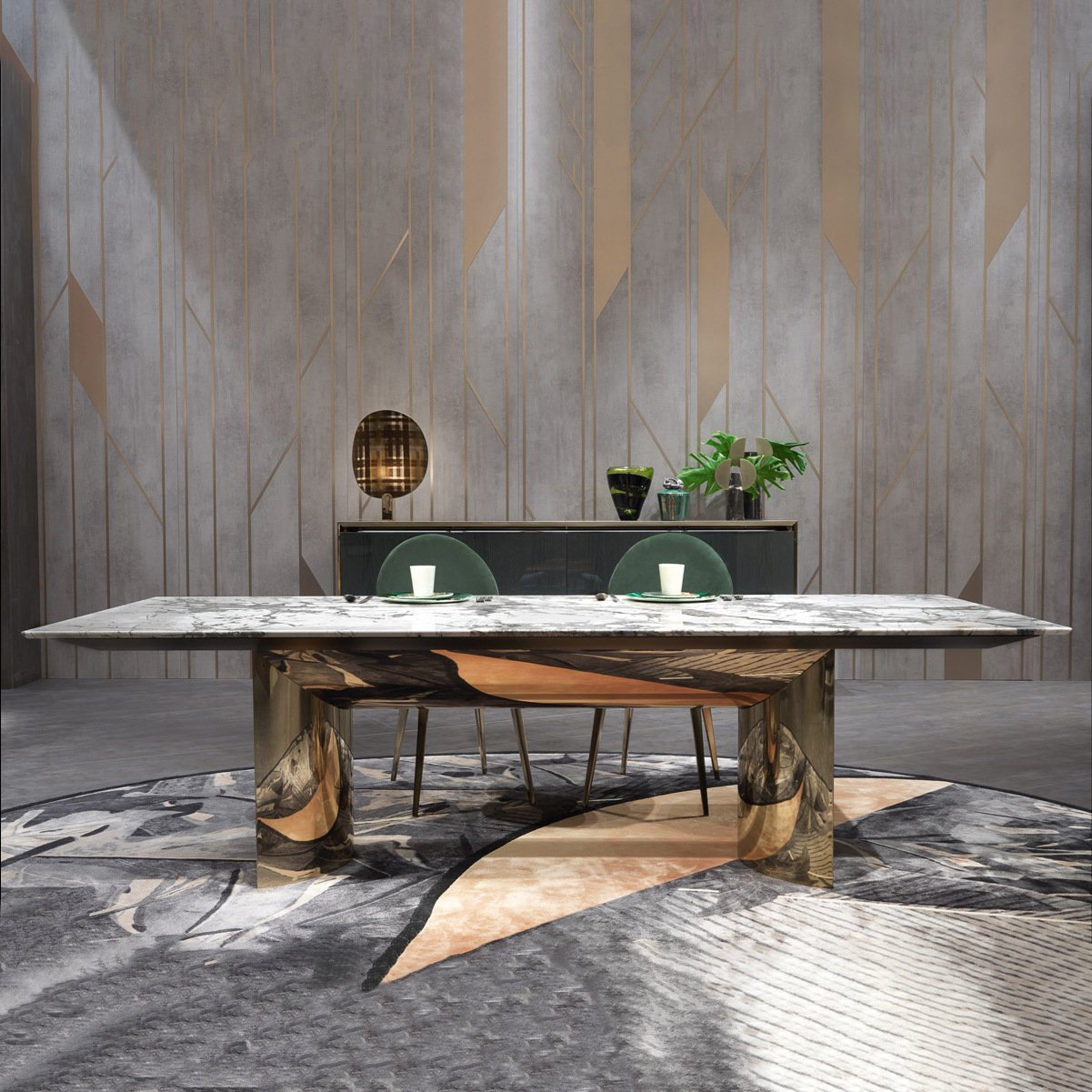 Modern Luxury White Marble Dining Table Set Solid Turkey Invisible Stone for Home Office Hotel Restaurant or Bar Furniture