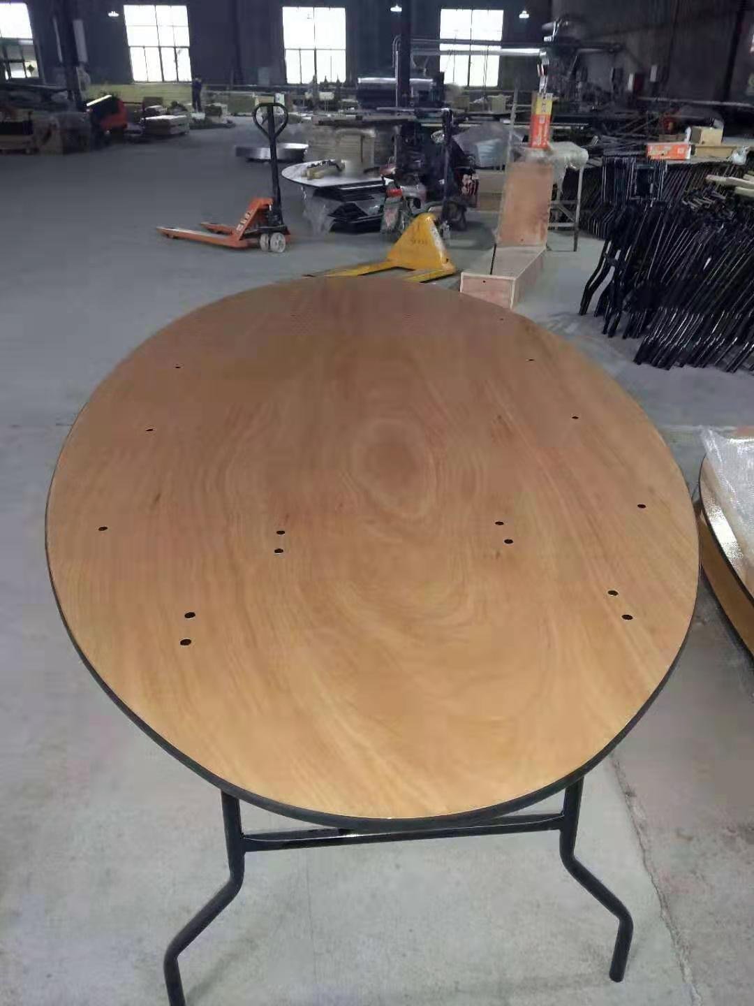 Wedding Event Banquet Oval Shape Plywood Dining Table