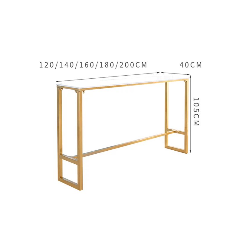 Wholesale luxury rectangular restaurant metal long table marble tabletop modern minimalist dining table