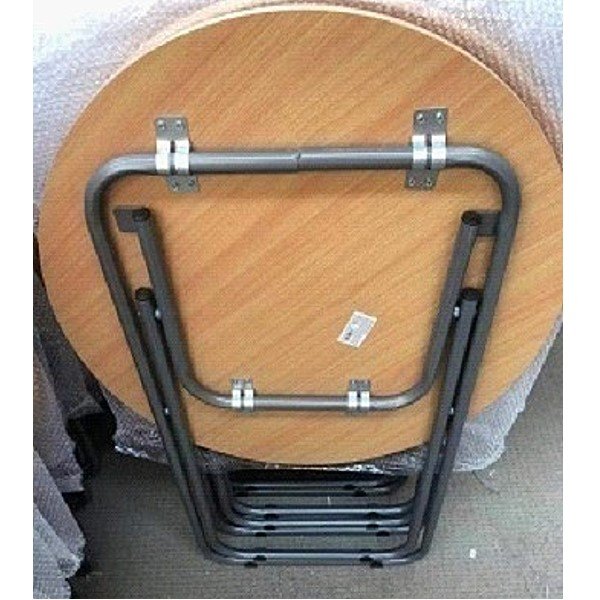34825-F1-60SQ STEEL/WOODEN FOLDING TABLE
