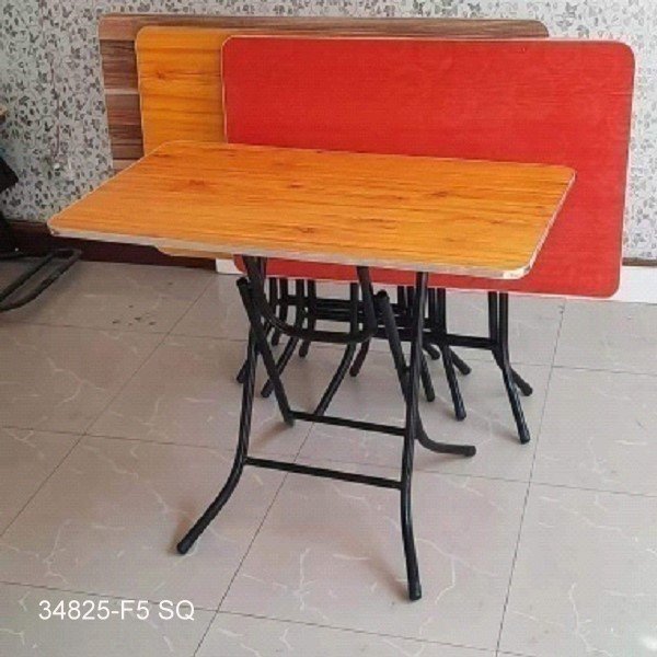 34825-F1-60SQ STEEL/WOODEN FOLDING TABLE