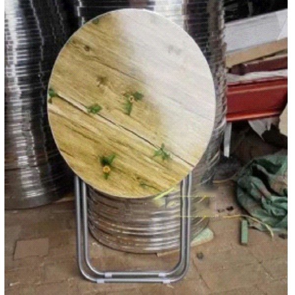 34825-F1-60SQ STEEL/WOODEN FOLDING TABLE