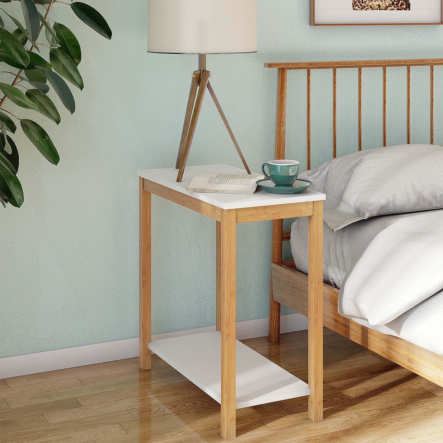 HOT SELL HOME FURNITURE NATURAL LONG SIZE BAMBOO SIDE TABLE
