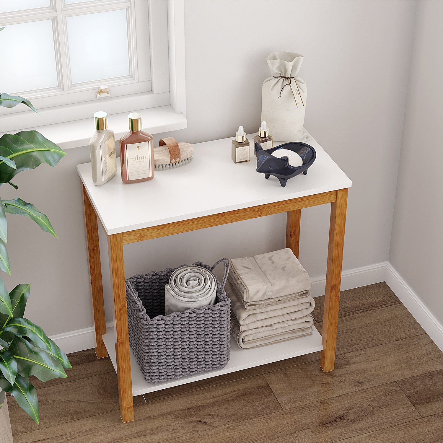 HOT SELL HOME FURNITURE NATURAL LONG SIZE BAMBOO SIDE TABLE