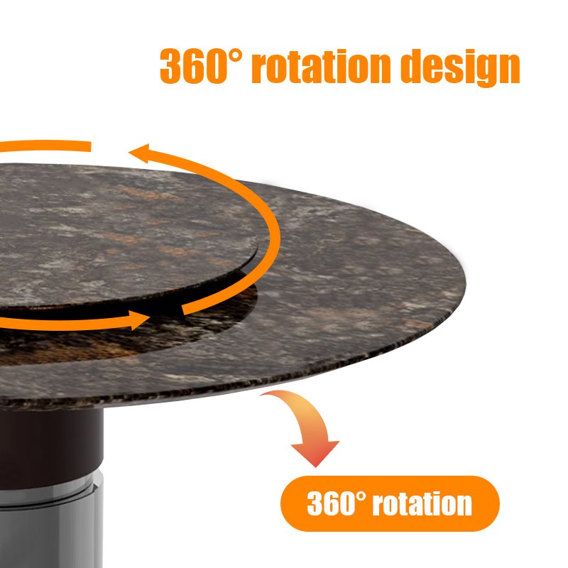 SUKE Italian minimalist home marble dining table Stainless steel two-color table legs modern dining table