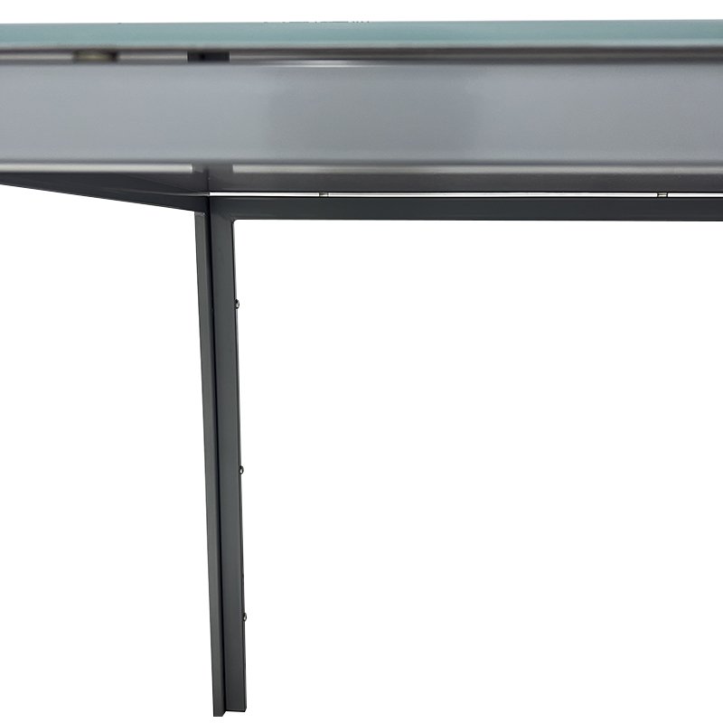 Professional Customization Outdoor Garden Leisure Steel Frame Glass Table Household Furniture Square Dining Table