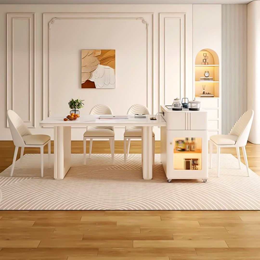 2024 Modern China Furniture KItchen Island Table With Storage Factory Furniture Marble Kitchen Table Island With Table