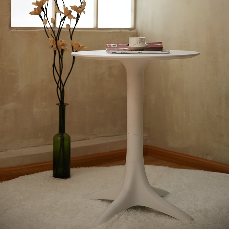 Nordic Minimalist Round Dining Table Durable PP Plastic Multi-Purpose Conversation Table for Home Balcony Study Living Room