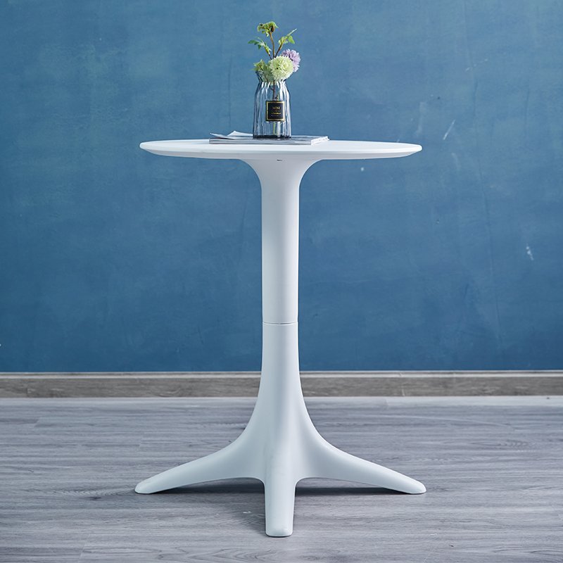 Nordic Minimalist Round Dining Table Durable PP Plastic Multi-Purpose Conversation Table for Home Balcony Study Living Room