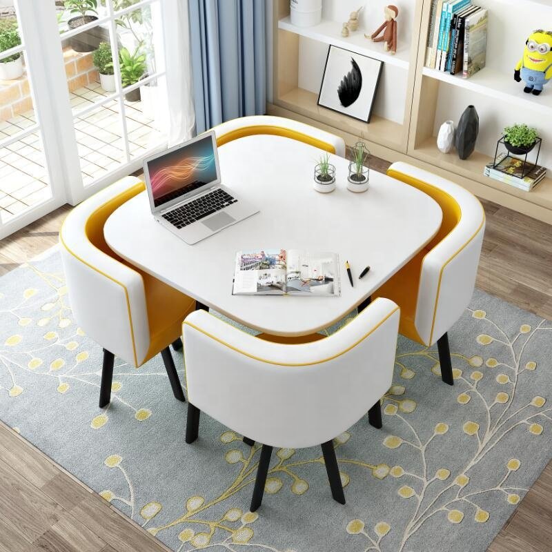 Office leisure negotiation table hotel reception table and chair combination milk tea coffee shop small round table