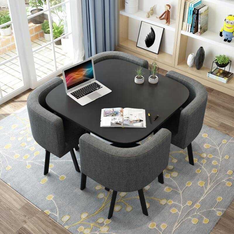 Office leisure negotiation table hotel reception table and chair combination milk tea coffee shop small round table