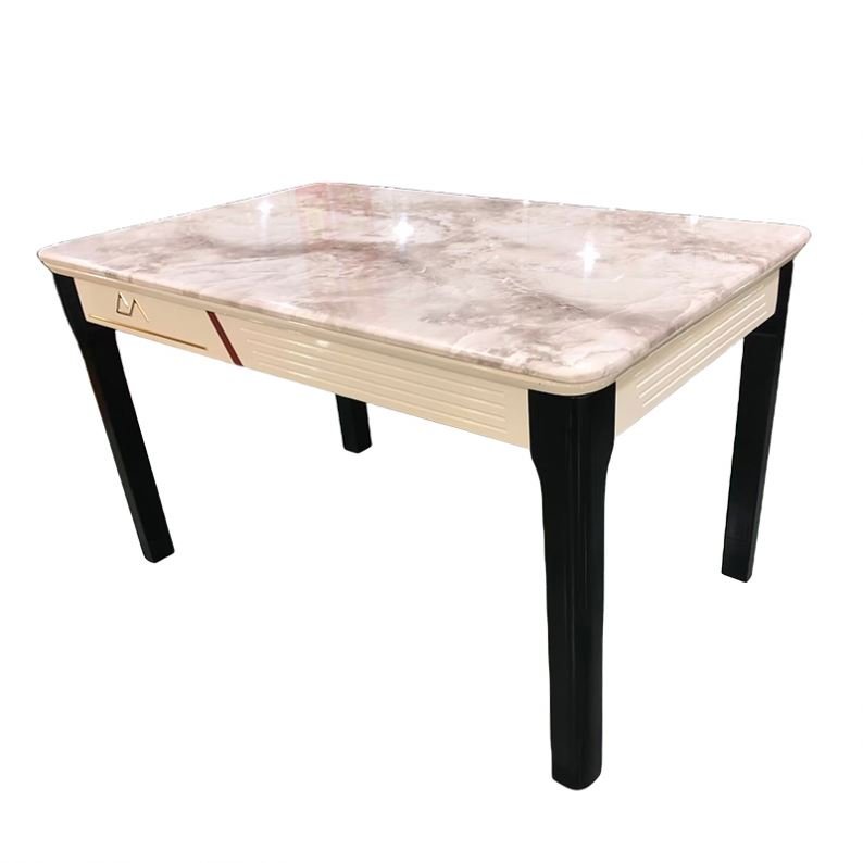 High quality restaurant and modern furniture table and chair set rectangular stone burning dining table