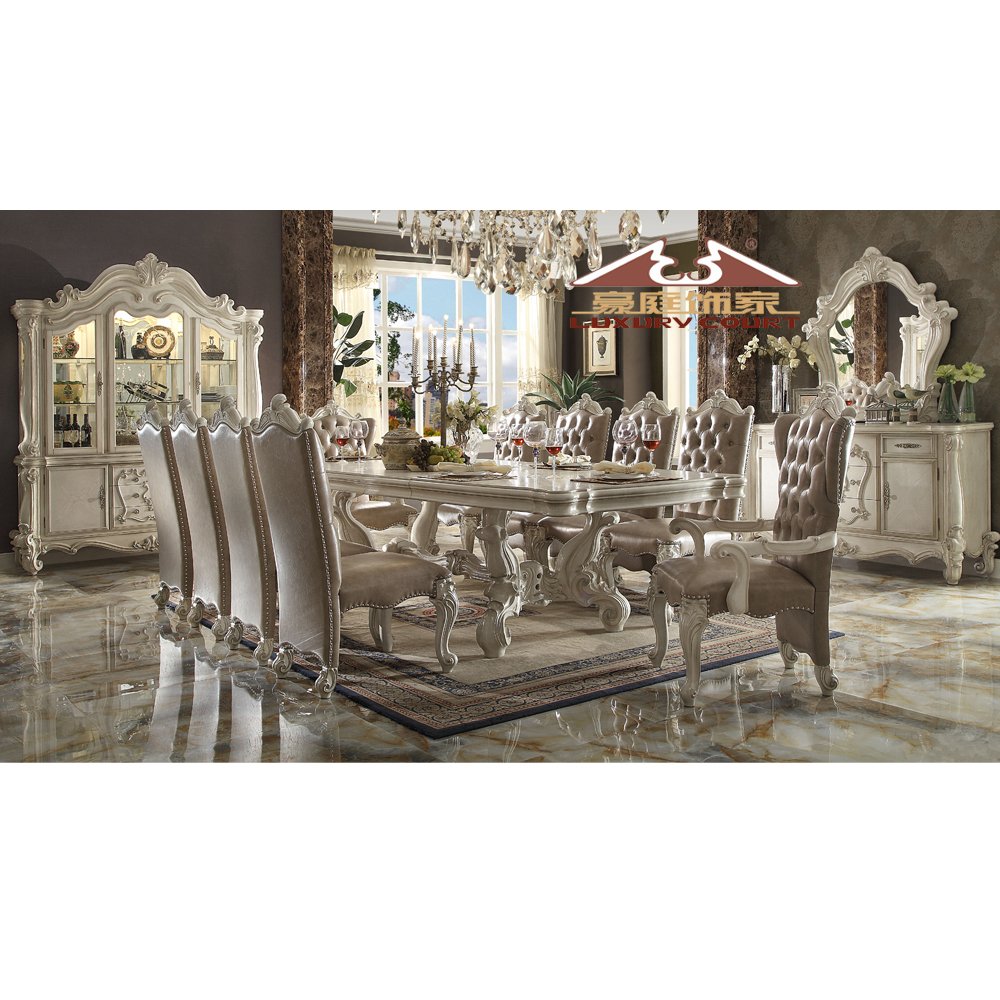Longhao Living room furniture wooden dining table modern luxury dining table set dining tables