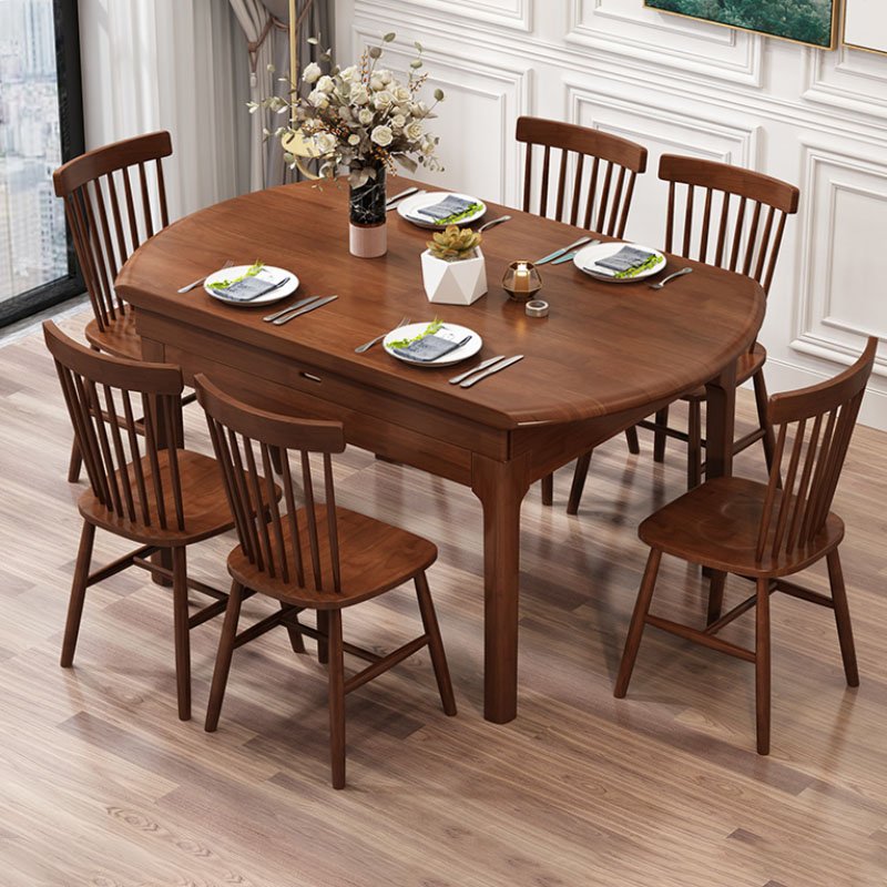Nordic minimalist small apartment home dining table and chairs modern hotel restaurant cheap solid wood dining table