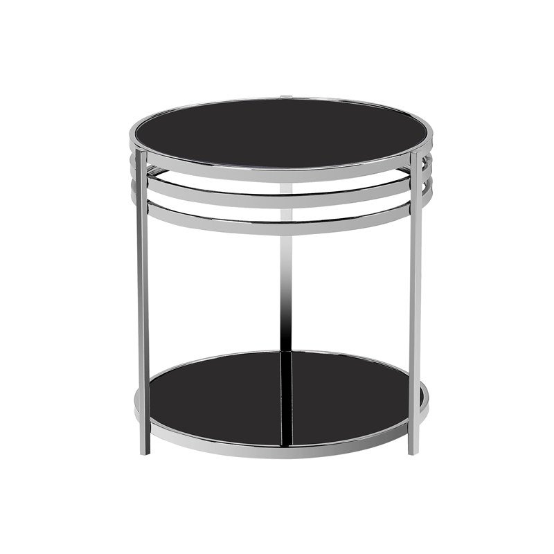 Factory Cheap Price Modern Home Small Clear Glass Top Round Sofa Side Coffee Table