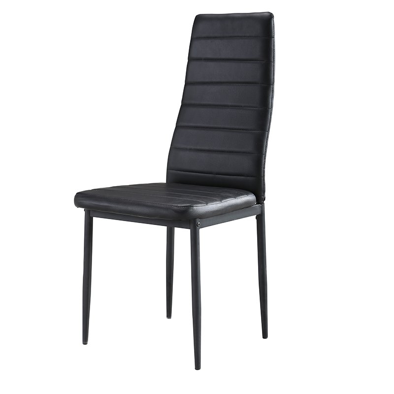 Modern Popular Sale Customized Restaurant Dining Set High Back Upholstered 4 Chairs and Metal Legs Dining Table
