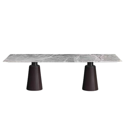 Modern Rectangular 6 Seater Marble Dining Table Set Dining Room Furniture