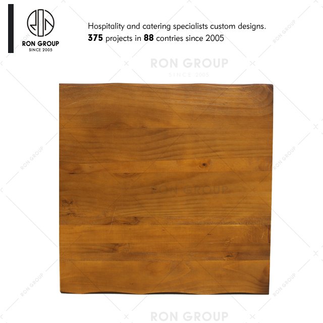 Wholesale Cafe Shop Restaurant Furniture Nordic Vintage Industrial Modern Black Metal Iron Table Base Solid Wood Dining Table