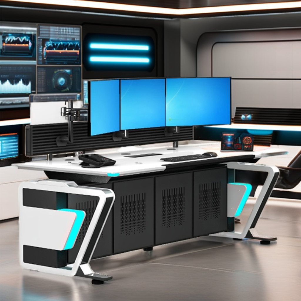 Kehua Fuwei Custom Consoles Security Control Room Furniture Power Stations Ergonomic Table Integrated Monitoring System Consoles