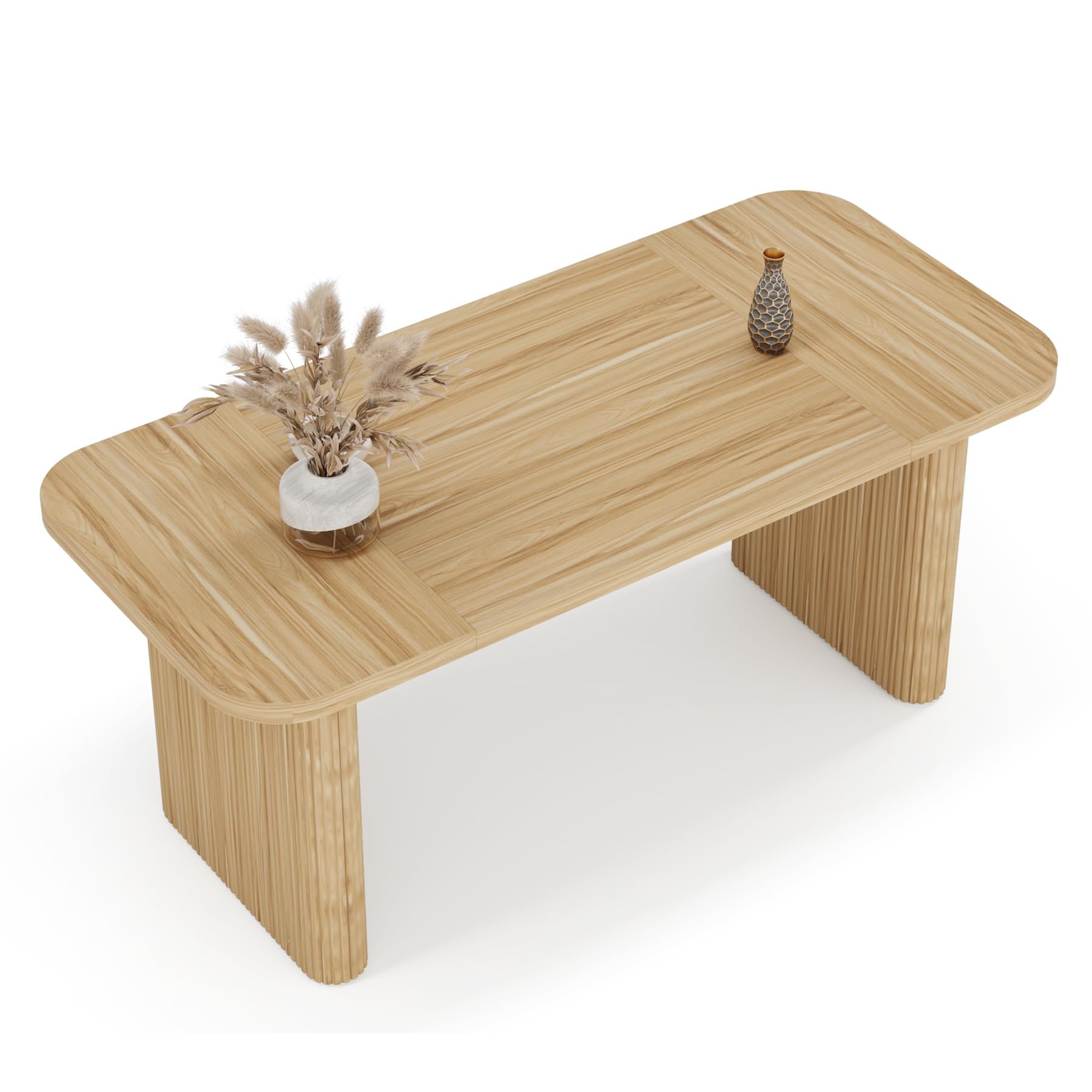 Tribesigns Dining Table for 4-6 Rectangular Wood Kitchen Table for Dining Room Simple Kitchen Dinner Table