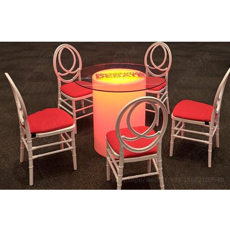 light led square acrylic event wedding dining table for dinner