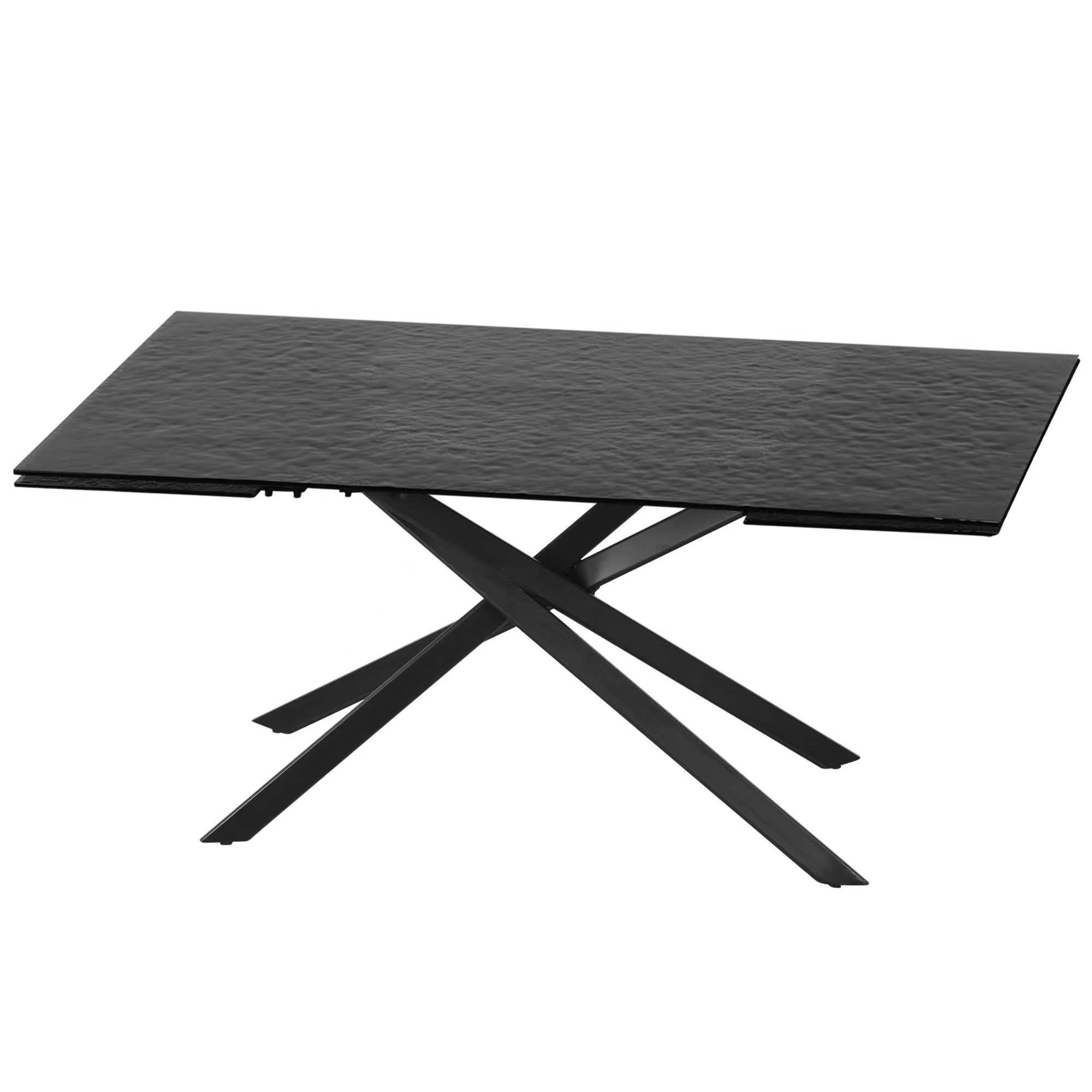 Modern Extention Grey Glass Dining Table Set 6 Seater Furniture Tea Table Simple Party Coffe Tables For Living Room