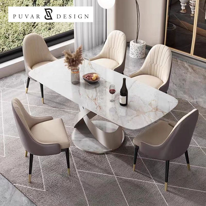 Nordic modern simple small apartment restaurant pine rectangular dining table