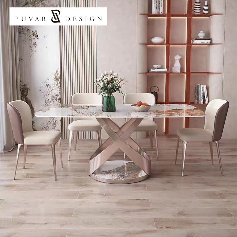 Nordic modern simple small apartment restaurant pine rectangular dining table