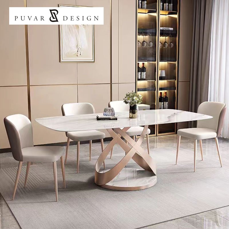 Nordic modern simple small apartment restaurant pine rectangular dining table