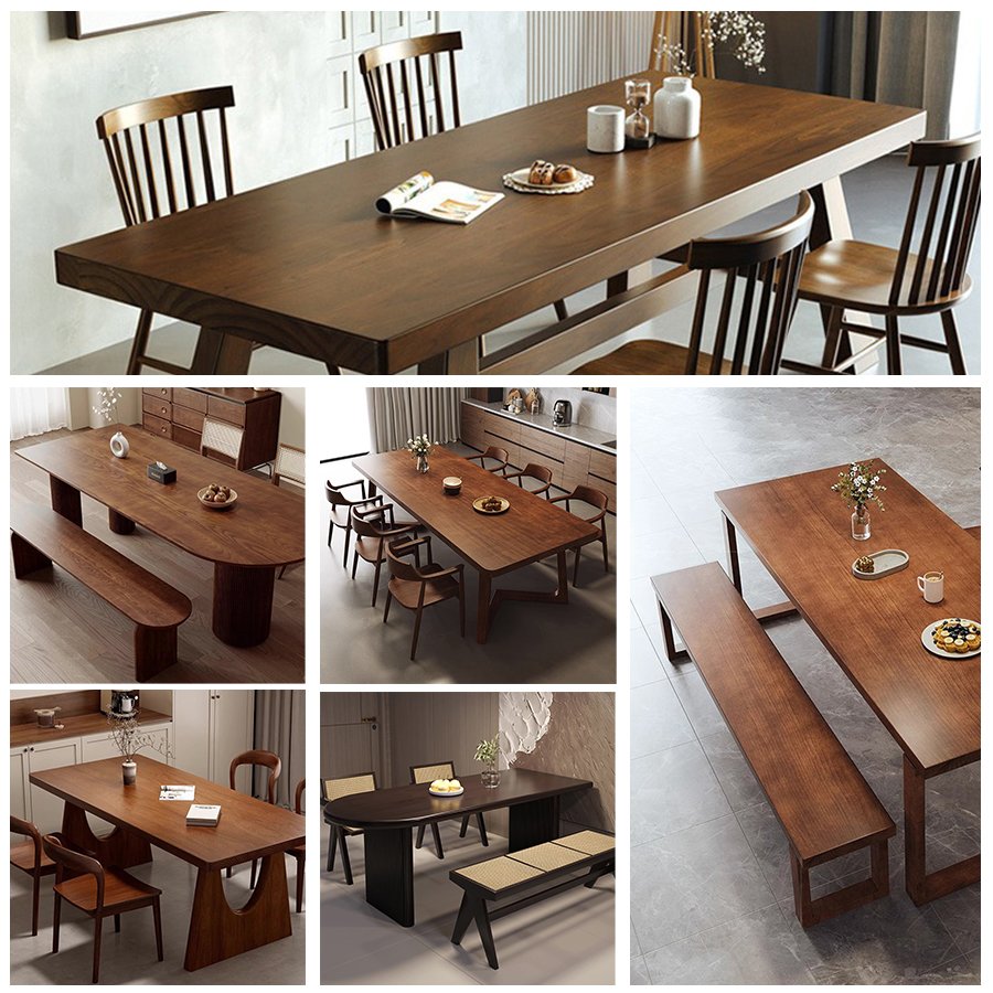 Modern furniture Furniture Rectangular Dining Table Solid Wood Table for 6 seats