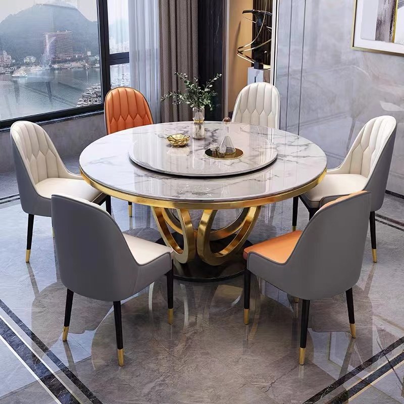 Luxury Classic Modern Restaurant Dining Room Set 8 Tables and Chairs for Sale in Dubai Furniture Luxury