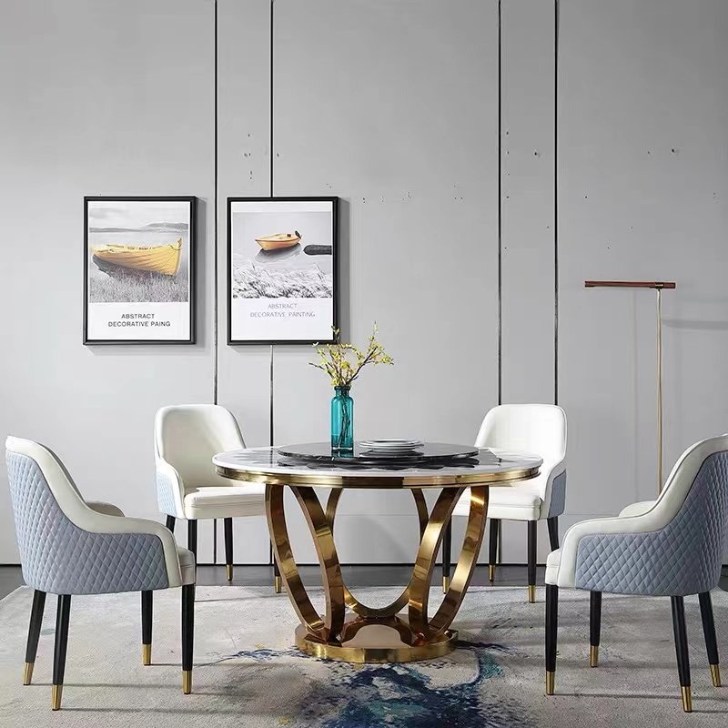 Luxury Classic Modern Restaurant Dining Room Set 8 Tables and Chairs for Sale in Dubai Furniture Luxury