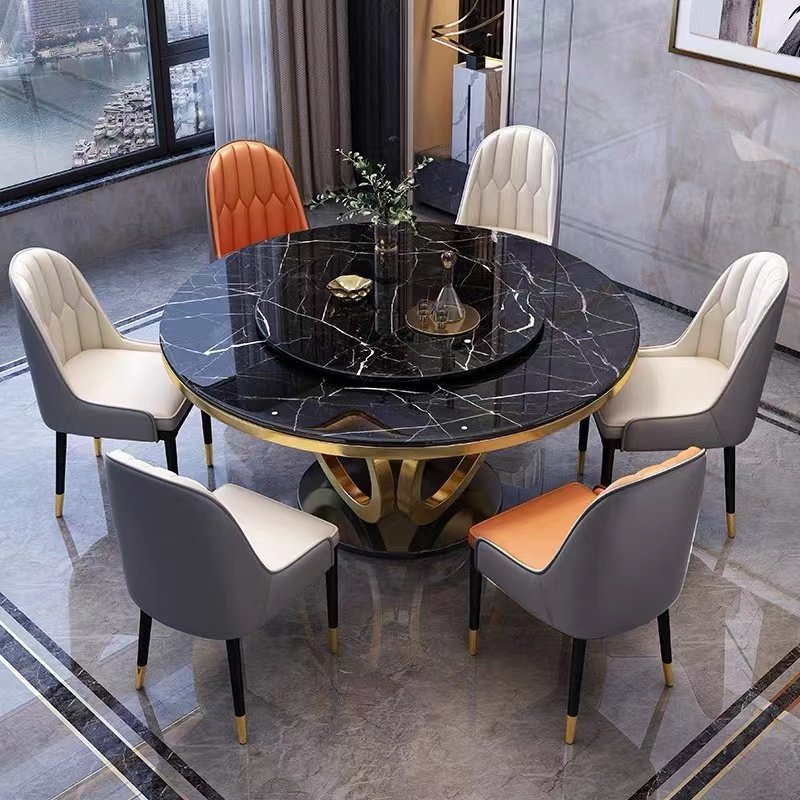 Luxury Classic Modern Restaurant Dining Room Set 8 Tables and Chairs for Sale in Dubai Furniture Luxury