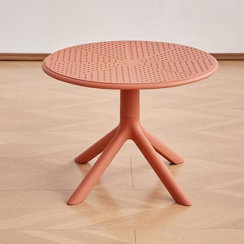 Simple Small round Design restaurant home dining room pp table plastic coffee table
