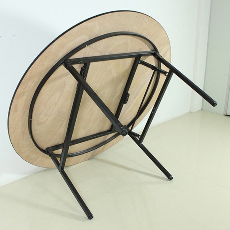 Hot Sale Hotel Use Banquet Round Table Stacking Folding Banquet Hall Table For Wedding